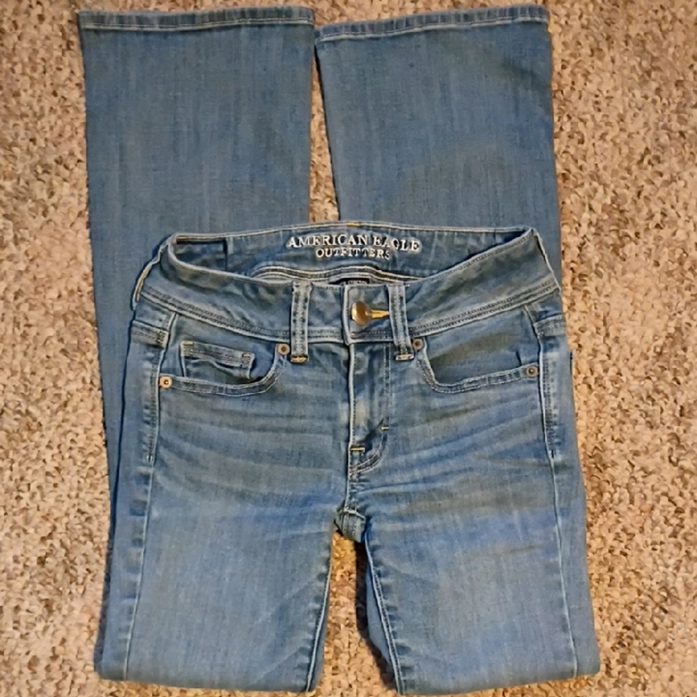 American Eagle Outfitters Women's Light Blue Skinny Jeans